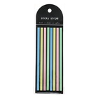 Блок-закладка с липким краем, 4 цвета, 8 блоков по 20 штук, 145×5 мм, пастельные, пластиковые - Фото 3