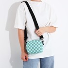 Сумка молодёжная на молнии, 17×6×14 см, бирюзовая - Фото 2