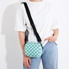 Сумка молодёжная на молнии, 17×6×14 см, бирюзовая - Фото 6