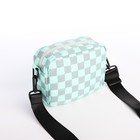 Сумка молодёжная на молнии, 17×6×14 см, бирюзовая - Фото 4