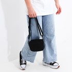 Сумка молодёжная на молнии, 17×6×14 см, чёрная - Фото 7