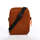 Сумка молодёжная на молнии, с наружным карманом, 15×7×19 см, коричневая - Фото 4