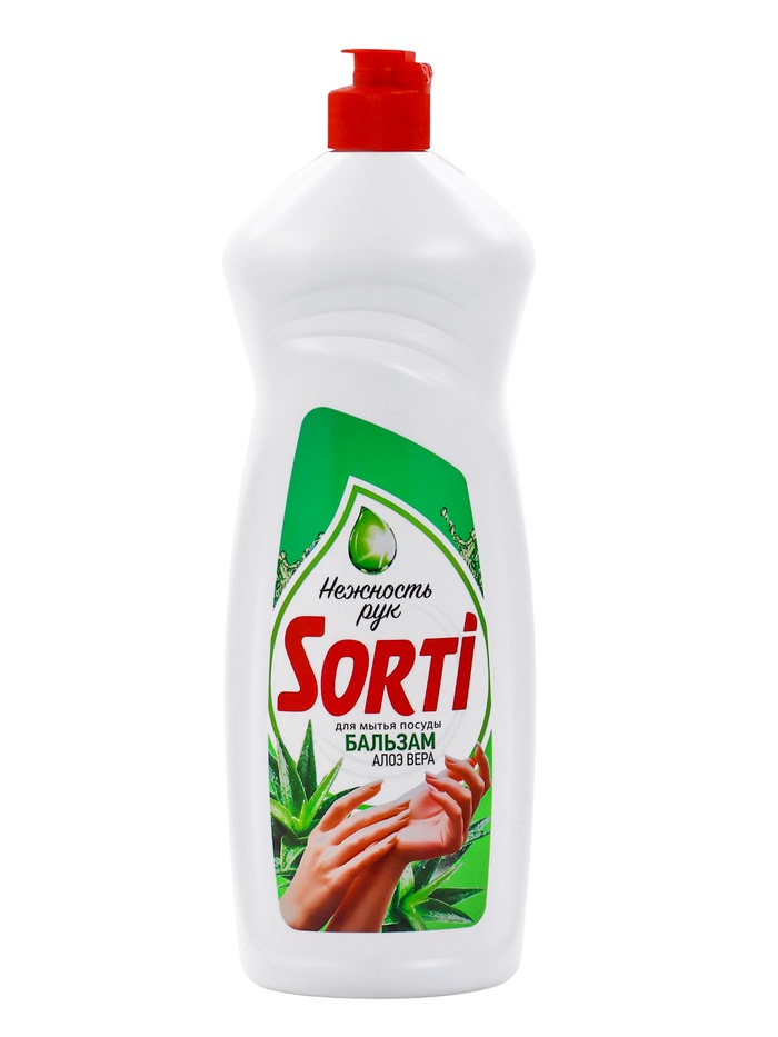 Средство для мытья посуды Sorti, гель-бальзам с алоэ вера, 900 мл - Фото 1