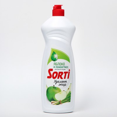 Средство для мытья посуды Sorti "Яблоко и лемонграсс", 900 гр