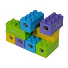 Точилка 1 отверстие с контейнером EASYSHARP "Лего", МИКС - фото 319830762