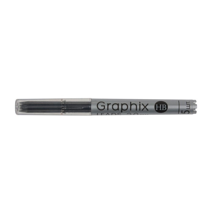 Грифели для механических карандашей BrunoVisconti GRAPHIX, 2.0 мм, НВ, 5 штук, в футляре