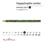 Карандаш чернографитный BrunoVisconti HappyGraphix JUMBO "Химия", 4В, трёхгранный - Фото 2
