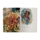 Тетрадь 40 листов в клетку сшивная "Фантазия. Кораллы", мелованный картон, soft touch, фольга золото, тонированный блок 70 г/м2 - фото 24568106