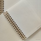 Тетрадь А6 60 листов в клетку на гребне "Сон", обложка картон, твёрдая подложка, soft touch, тиснение фольгой, блок 70 г/м2 - фото 24568110