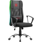 Кресло игровое DEFENDER Totem, до 120 кг, подсветка, экокожа, сетка, черное - фото 2138619