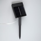 УЦЕНКА Гирлянда «Занавес» 2×1.5 м, IP44, прозрачная нить, 280 LED, свечение тёплое белое, 8 режимов, солнечная батарея - Фото 4