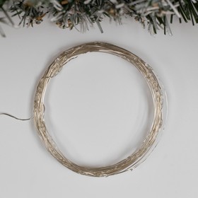 

Гирлянда «Нить» 5 м роса, IP20, серебристая нить, 50 LED, свечение синее, 2 режима, AAх3