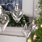 УЦЕНКА Гирлянда «Нить», 3 м, с насадками «Лампочки сердца», IP20, 80 LED, 220 В, 8 режимов, прозрачная нить, свечение мульти - Фото 2