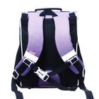 Ранец школьный Стандарт, 33 х 25 х 13 см, Grizzly RAm-384, + мешок для обуви, чёрный/бирюзовый - фото 25325847