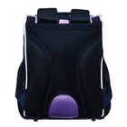 Ранец школьный Стандарт, 33 х 25 х 13 см, Grizzly RAm-384, + мешок для обуви, чёрный/бирюзовый - фото 25325848