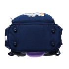 Ранец школьный Стандарт, 33 х 25 х 13 см, Grizzly RAm-384, + мешок для обуви, чёрный/бирюзовый - фото 25325849