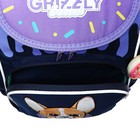 Ранец школьный Стандарт, 33 х 25 х 13 см, Grizzly RAm-384, + мешок для обуви, чёрный/бирюзовый - фото 25325851