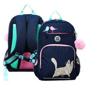 Рюкзак школьный, 40 х 25 х 13 см, Grizzly 364, эргономичная спинка, синий RG-364-2_3