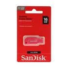 Флешка SanDisk Cruzer Blade, 16 Гб, USB 2.0, чт до 16 Мб/с, зап до 4  Мб/с, розовая 9891467 - фото 10781710