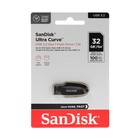 Флешка SanDisk Ultra Curve, 32 Гб, USB 3.2, чт до 100 Мб/с, черная 9891472 - фото 10781720