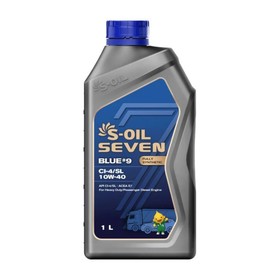 Масло моторное S-OIL BLUE #9, 10W-40, CI-4/SL, E7, синтетическое, 1 л