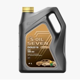 Масло моторное S-OIL GOLD #9, 5W-30, SN/CF C3, синтетическое, 4 л
