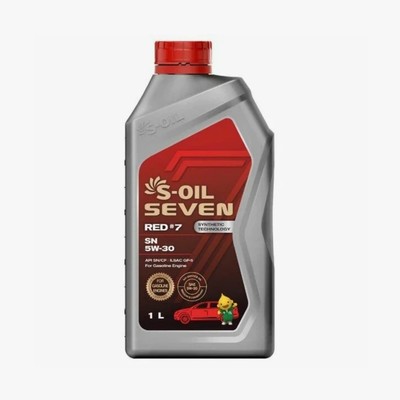 Масло моторное S-OIL RED #7, 5W-30, CF/SN, синтетическое, 1 л