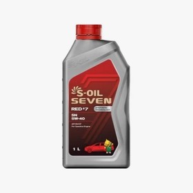 Масло моторное S-OIL RED #7, 5W-40, SN/CF, синтетическое, 1 л