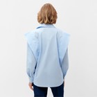 Блузка женская MINAKU: Casual Collection цвет голубой, р-р 50 - Фото 4