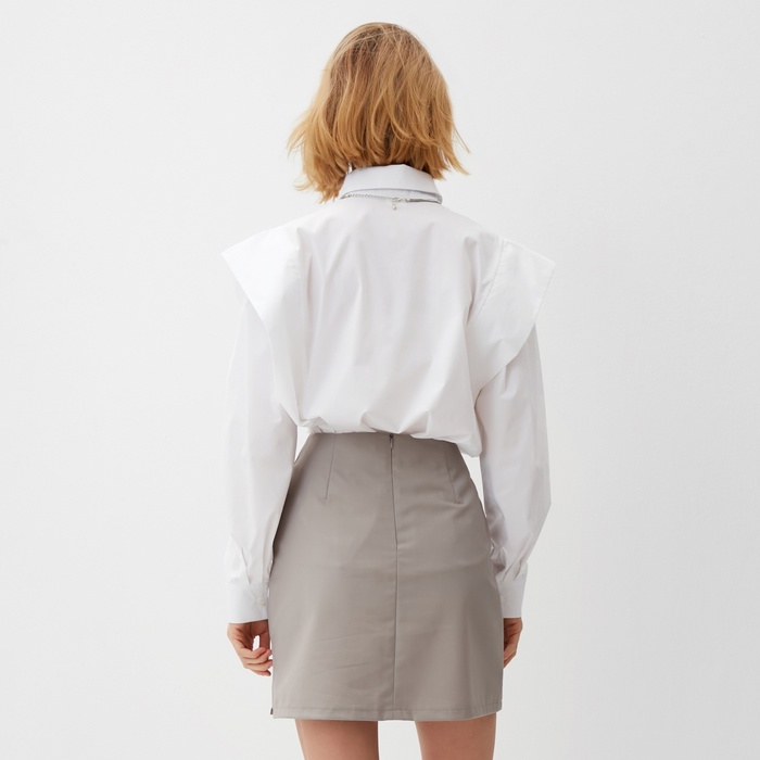 Блузка женская MINAKU: Casual Collection цвет белый, р-р 46