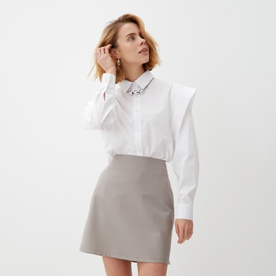 Рубашка женская MINAKU: Casual Collection, размер 48, белая