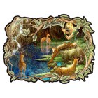 Фигурные пазлы, 18 × 23 см «У лесного озера» 100 деталей - фото 18132993