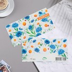 Конверт для денег "С Днём Рождения!" конгрев, глиттер, ромашки, васильки, 17х8 см (комплект 10 шт) - фото 22551931