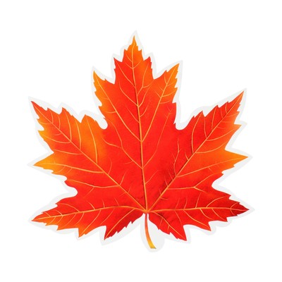 Украшение на скотче «Кленовый лист» красный, 18×18 см