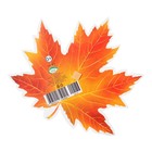 Украшение на скотче "Кленовый лист" красный, 18х18 см (комплект 10 шт) - фото 25276500