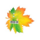 Украшение на скотче "Кленовый лист" зелёный, оранжевый, 18х18 см (комплект 10 шт) - фото 25276506