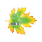 Украшение на скотче "Кленовый лист" зелёный, жёлтый, 18х18 см (комплект 10 шт) - фото 25276524