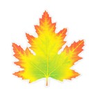 Украшение на скотче "Кленовый лист" оранжевый, зелёный, 18х18 см - фото 319761969
