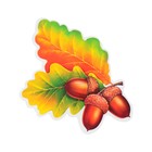 Украшение на скотче "Дуб" листья, жёлуди, 18х18 см - фото 10793361