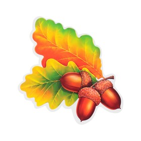 Украшение на скотче "Дуб" листья, жёлуди, 18х18 см