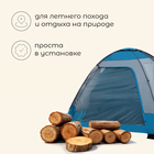 Палатка кемпинговая Maclay KANTANA 4, р. 280x380x200 см, 4-местная - фото 7100750