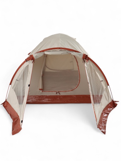 Палатка туристическая 2-местная maclay katun ume cool 2, 325×160×120 см, трекинговая, двухслойная, с тамбуром, бежевая