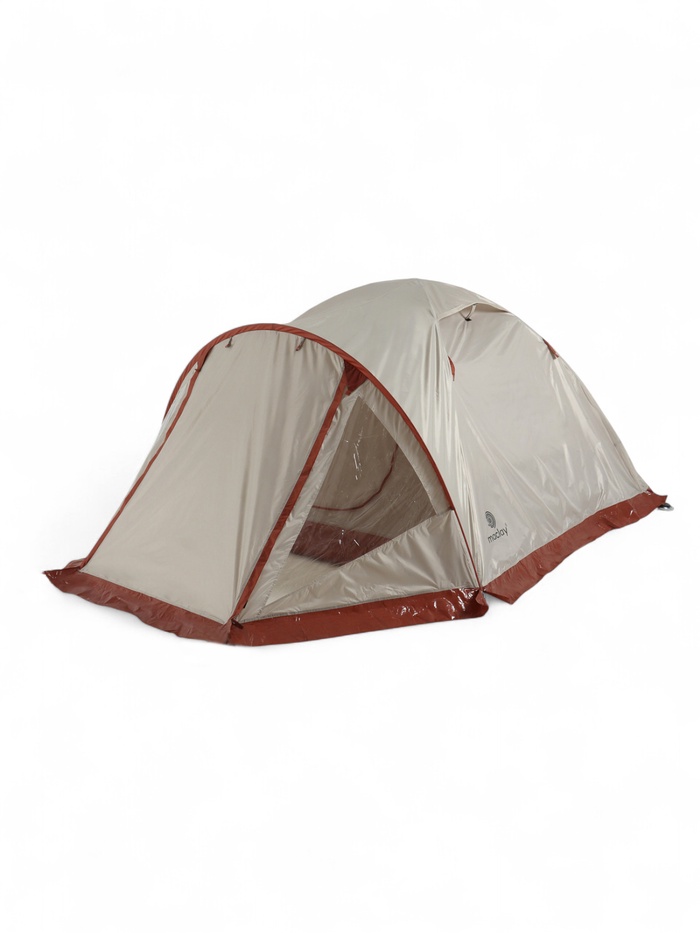 Палатка туристическая 3-местная maclay katun ume cool 3, 345×210×130 см, трекинговая, двухслойная, с тамбуром, бежевая - Фото 1