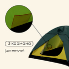 Палатка туристическая, треккинговая maclay PEAK 4, 4-местная, с тамбуром - Фото 5