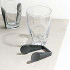 Набор стаканов стеклянный «Снэп», 260 мл, 3 шт, серый пластиковый аксессуар - Фото 4