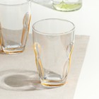 Набор стаканов стеклянный «Снэп», 260 мл, 3 шт, желтый пластиковый аксессуар - Фото 2