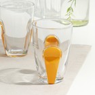 Набор стаканов стеклянный «Снэп», 260 мл, 3 шт, желтый пластиковый аксессуар - Фото 3