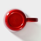 Кружка стеклянная, 340 мл, цвет красный металлик - фото 4387559