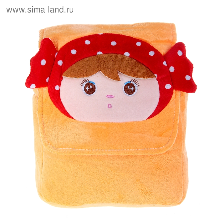 Мягкий рюкзак "Девочка", цвет оранжевый - Фото 1