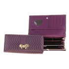 Кошелек женский "Бант", волна, 1 отдел на рамке, 3 отдела, отдел для кредиток, цвет фиолетовый - Фото 1